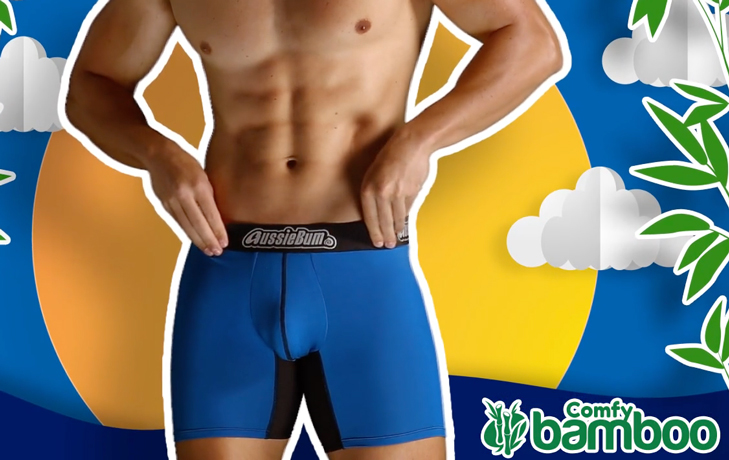 AussieBum Bambusové Boxerky COMFY BAMBOO Blue6